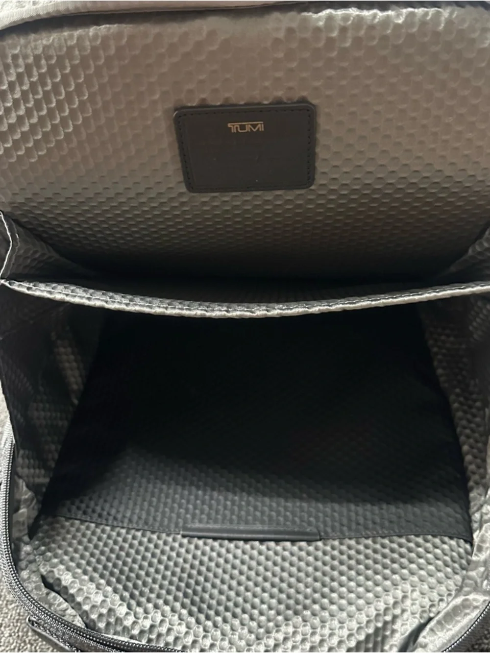 Tumi Black Nylon Backpack with Leather Trim